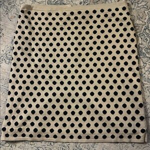 Etcetera women's pencil skirt in beige with black polka dots XL